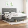 VidaXL Slat Bed Base with Mattress, Upholstered Bed, Double Bed, Adult Bedroom Interior Bed, Modern, 3137422