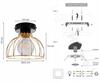 Elegant ceiling lamp with gold wire shade and LED