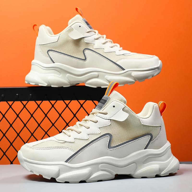 Модная мужская спортивная обувь для улицы, на шнуровке, низкая, из светоотражающего материала, кроссовки для бега, подходящие для бега трусцой, бега, спортивная обувь