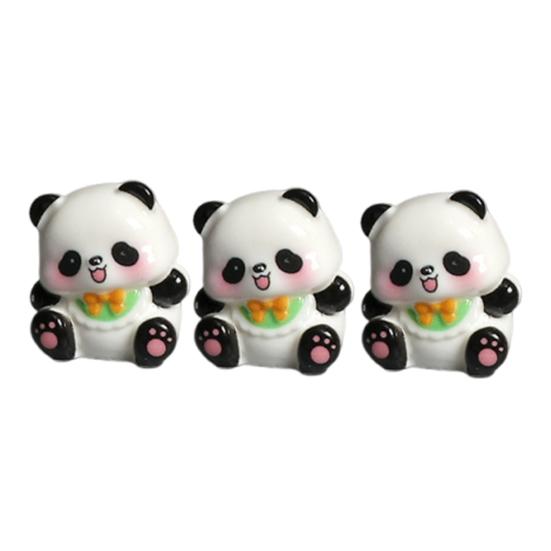 3 Pcs Mini Panda Figurines, Cute Resin Panda Fairy Garden Accessories, Cartoon Tiny Animals Cake Topper for DIY Craft, Aquarium, Car