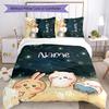 3pcs Custom Name Chiikawa Bedding Set Duvet Cover Closure Includes 1 Duvet Cover & 2 Pillowcases for All Seasons Bedroom Decor