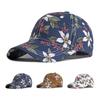 Women's Summer Sunscreen Baseball Cap Flower Printed Cap Female Ponytail Panama Cap Snapback Hat Sun Visor Hats