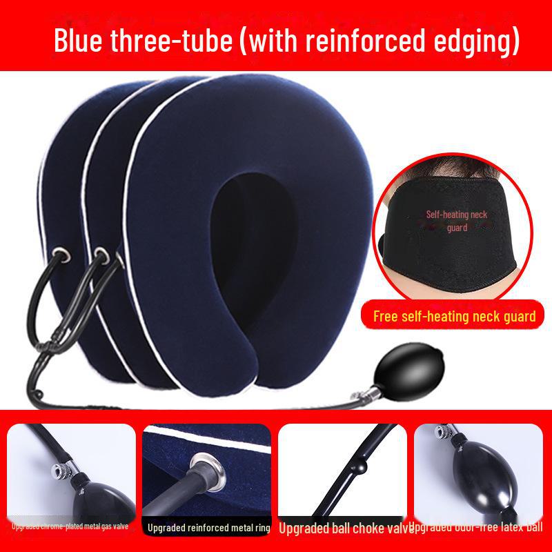 Надувное шейное поддерживающее устройство для вытяжения шеи и обезболивания