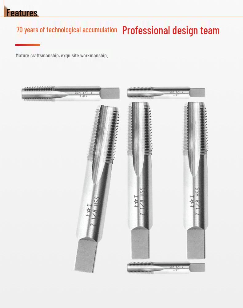 Shanggong SG60° HSS Высокоскоростной конический метчик для трубной резьбы Z1/16-27