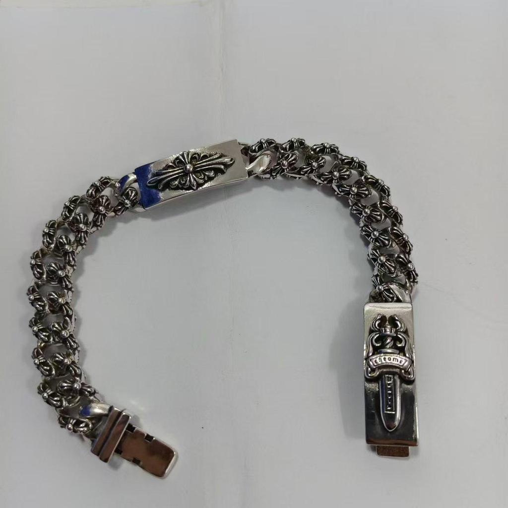 Браслет CH Trendy Retro с подвесками в виде игральных костей и креста, с бриллиантовыми, золотыми и серебряными акцентами