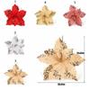 Shiny Simulated Sequined Flower Unique Xmas Tree Accessories Artificial Christmas Flowers  Wedding
