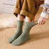 5 Pairs Winter Women's Thick Warm Wool Socks Retro Cold Resistant Fashion Casual Solid Color Cashmere Sock