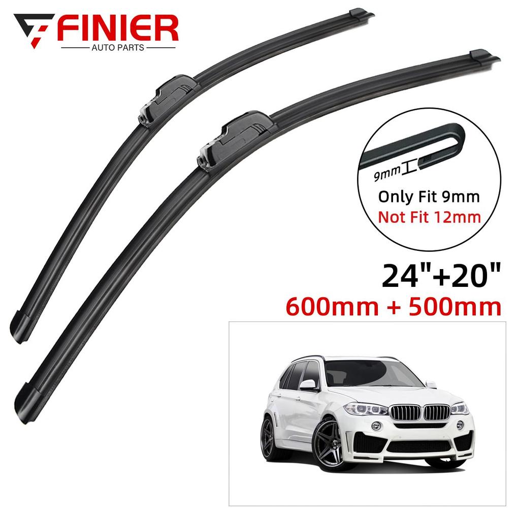 2 шт. щетки стеклоочистителя для BMW X5 F15 2013-2018 24 "20" подходят для переднего лобового стекла, щетки для окон, резак, аксессуары 2013 2014 2015 2016 2017 2018