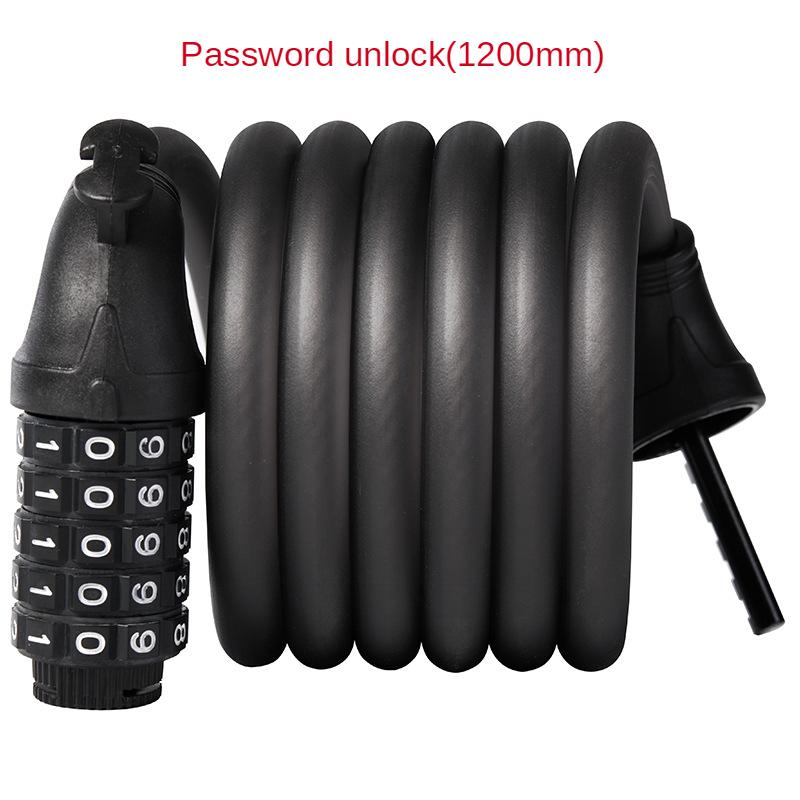 1.2-1.8m Bicycle Lock Code Key Locks Bike Cycling Password Combination Security Steel Wire Locks Bicycle Motorcycle Accessories