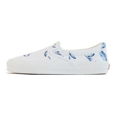 Kith x Vault OG Classic Slip-On LX Feathers Унисекс Кроссовки Бело-синие VN0A45JK6BW