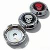 4pcs Skull Logo Emblem Car Wheel Center Caps 66MM Clips 62MM Rim Hubcaps Dust Cover Hub Wheels Cap Replacement Car Accessories
