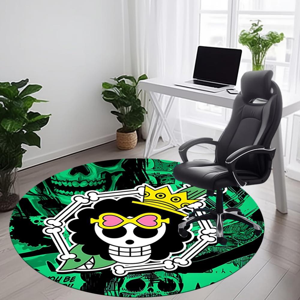 O-One Piece Skull Office Round Area Rug, Under Office Chairs Bedroom Living Room Home Decor a1022104