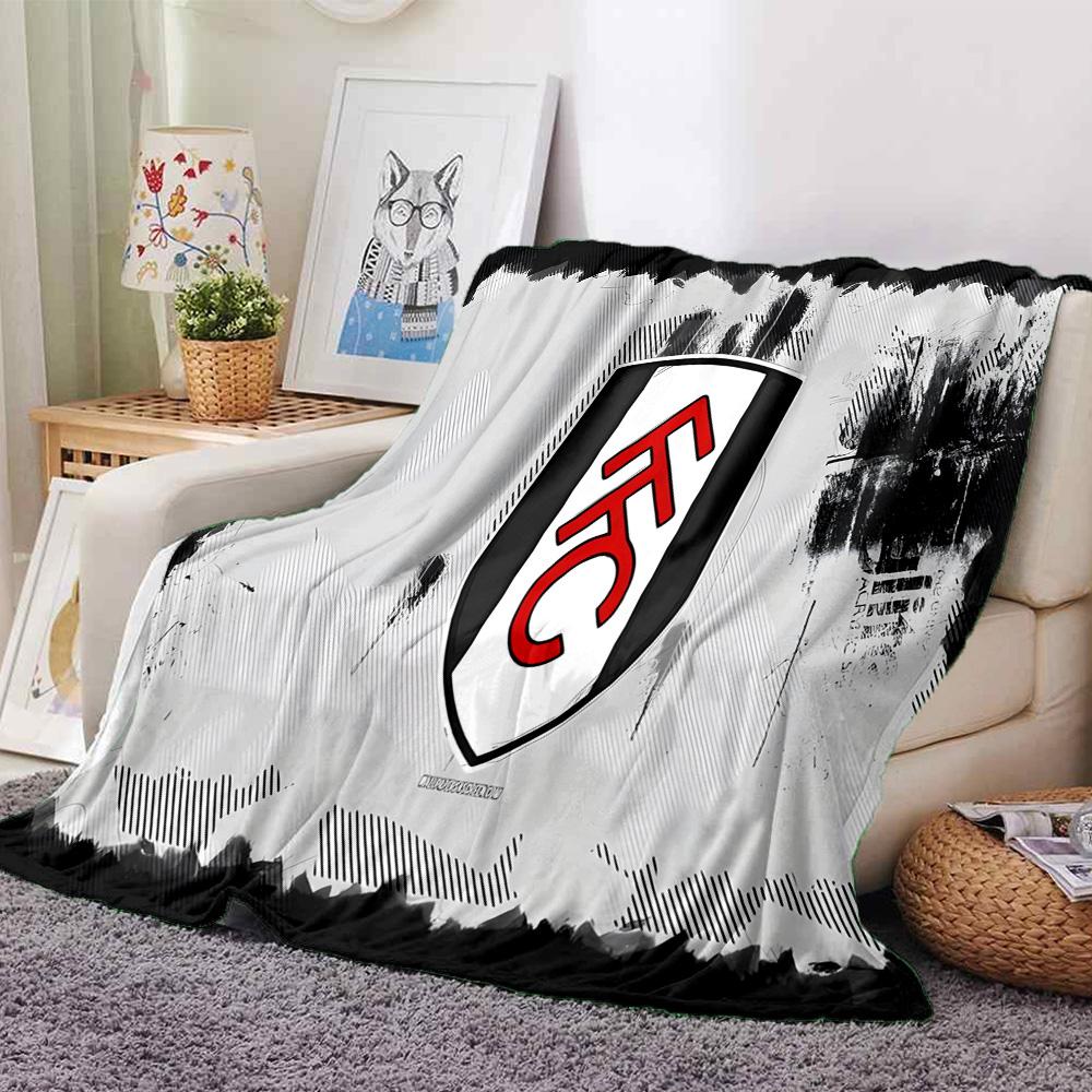 Fulham Crest Design Flannel Blanket, Soft Polyester, Modern Design, All-Season for Camping, Travel, Gifts for holidays or birthdays