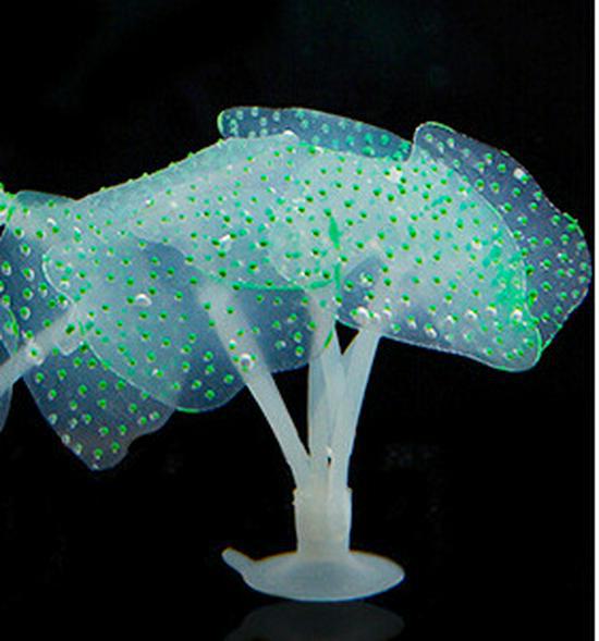 Набор декораций для аквариума из флуоресцентного силикона с кораллами и морскими ежами