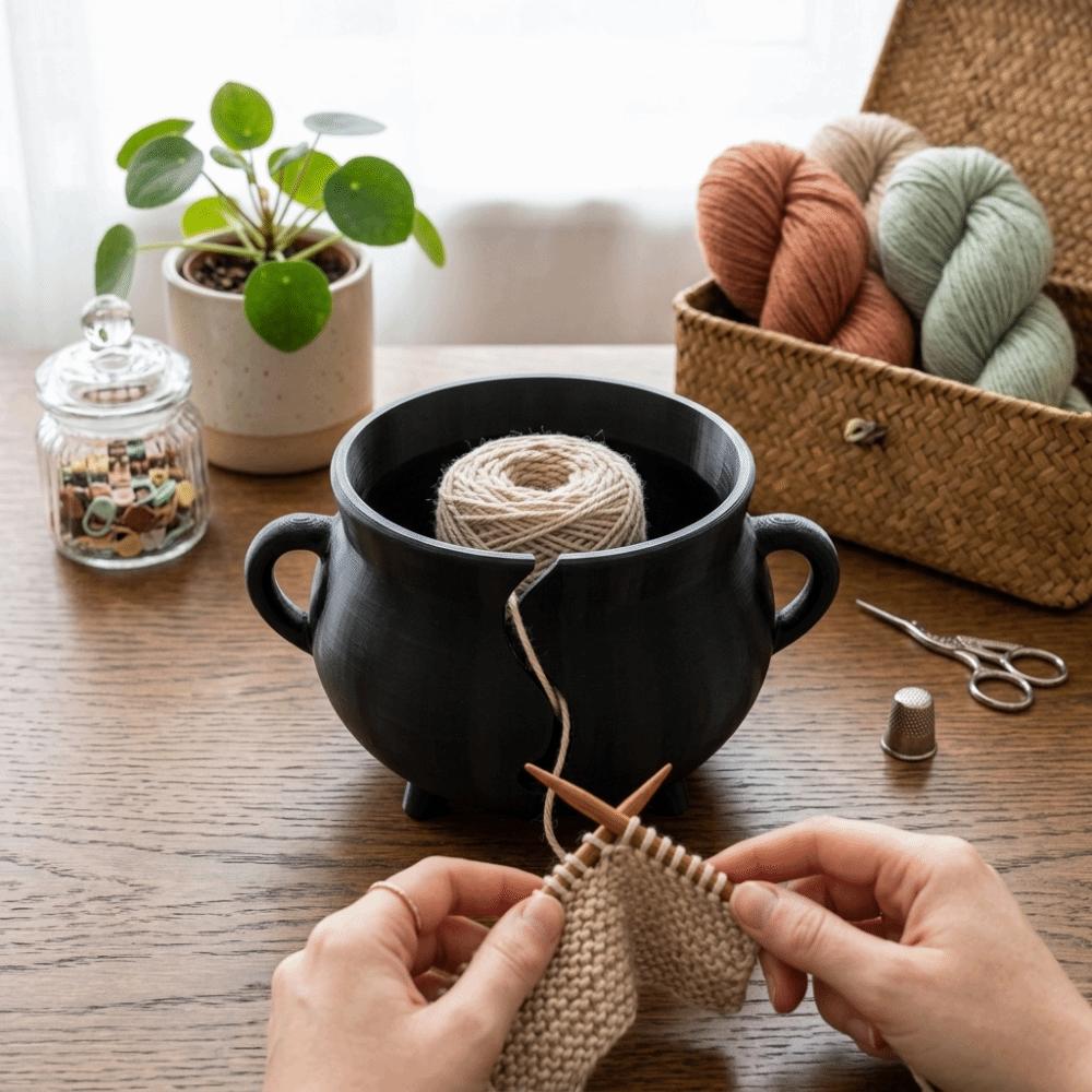 Sturdy 3D Printing Yarn Bowl Plastic Yarn Dispenser Creative Knitting Wool Holder Yarn Storage
