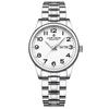 Large dial luminous steel belt elderly couple watch double calendar waterproof quartz watch men's watch