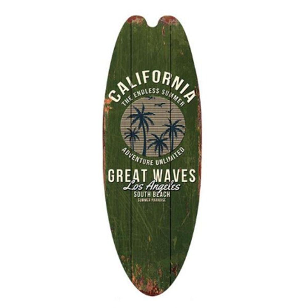 Exquisite Printing Marine Steering Wall Board Cool Wooden Surfboard Wooden Sign   Wall Ornament