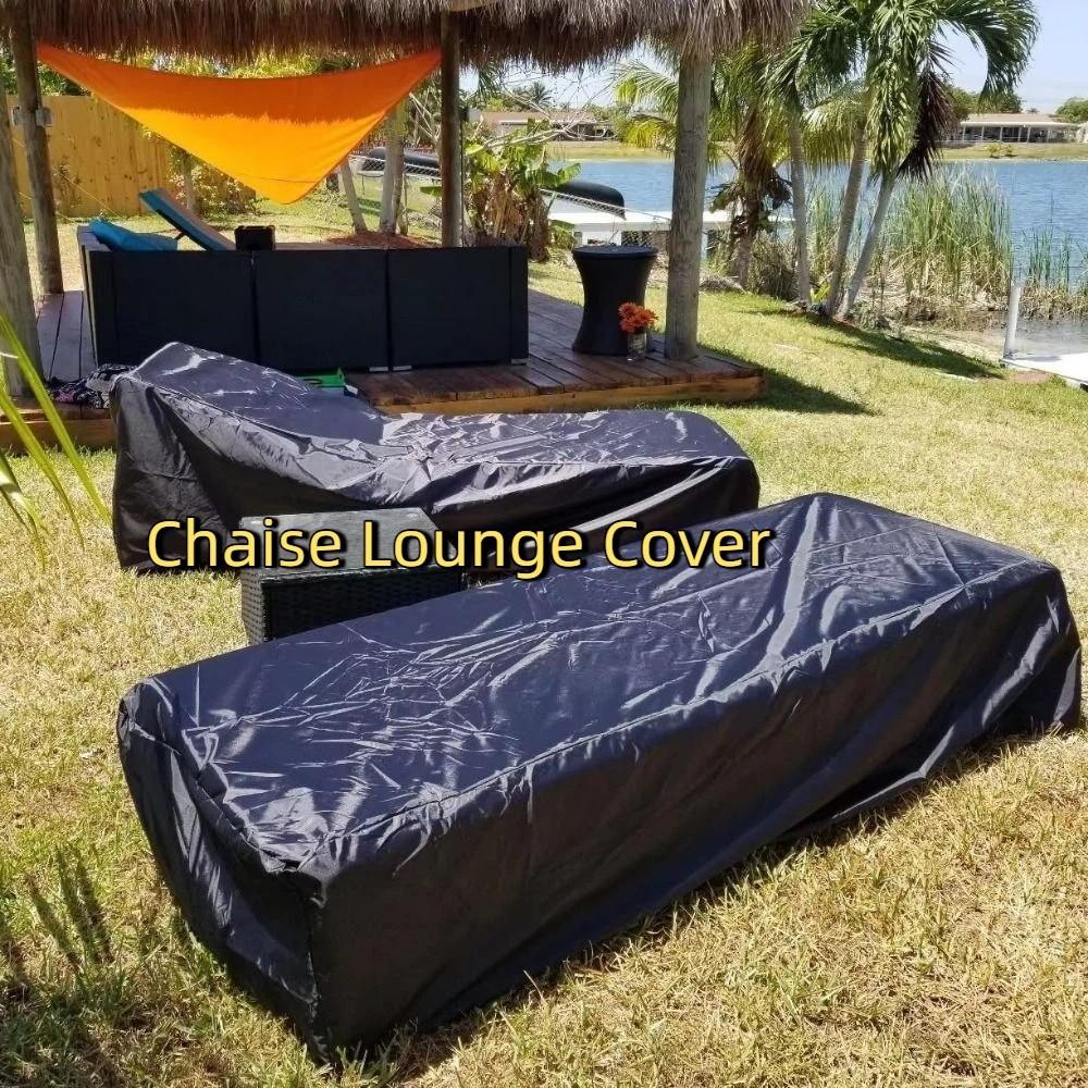 Full Coverage Chaise Lounge Cover UV Resistant Recliner Protective Cover Furniture Cover Patio
