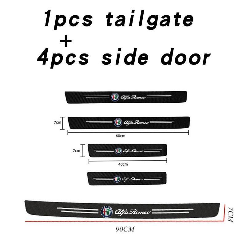 YAQG2 For Alfa Romeo STELVIO Giulia 159 Giulietta 147 Mito 156 MTO Sportiva Car Sill pedal Rear Bumper Protection Stickers Accessories