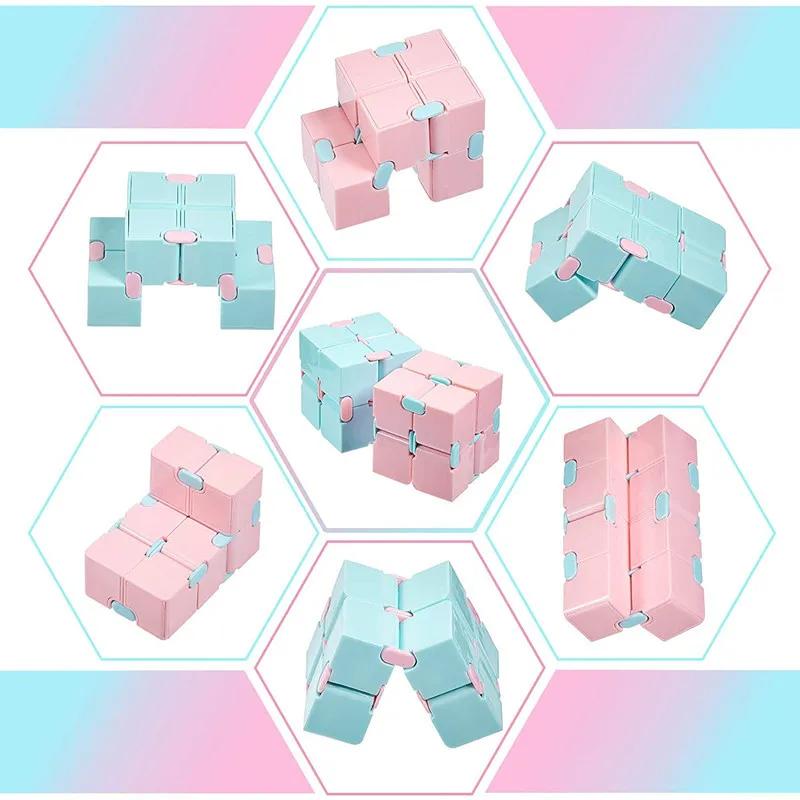 Волшебный куб-головоломка, антистрессовые игрушки для взрослых, бесконечный флип, забавный куб, сенсорные игрушки для детей с особыми потребностями, рождественские подарки