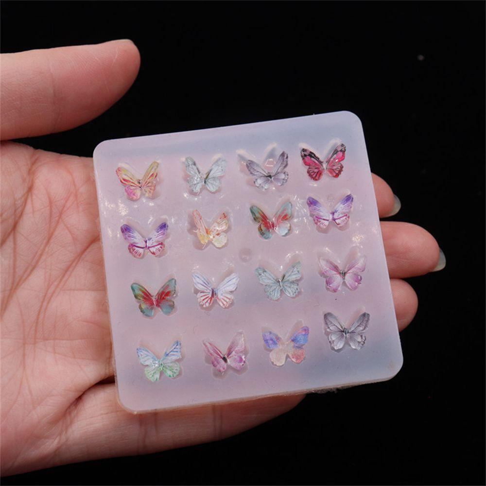 DIY Craft Keychain Charm Pendant Epoxy Resin Molds Silicone Moulds Cake Butterfly Molds