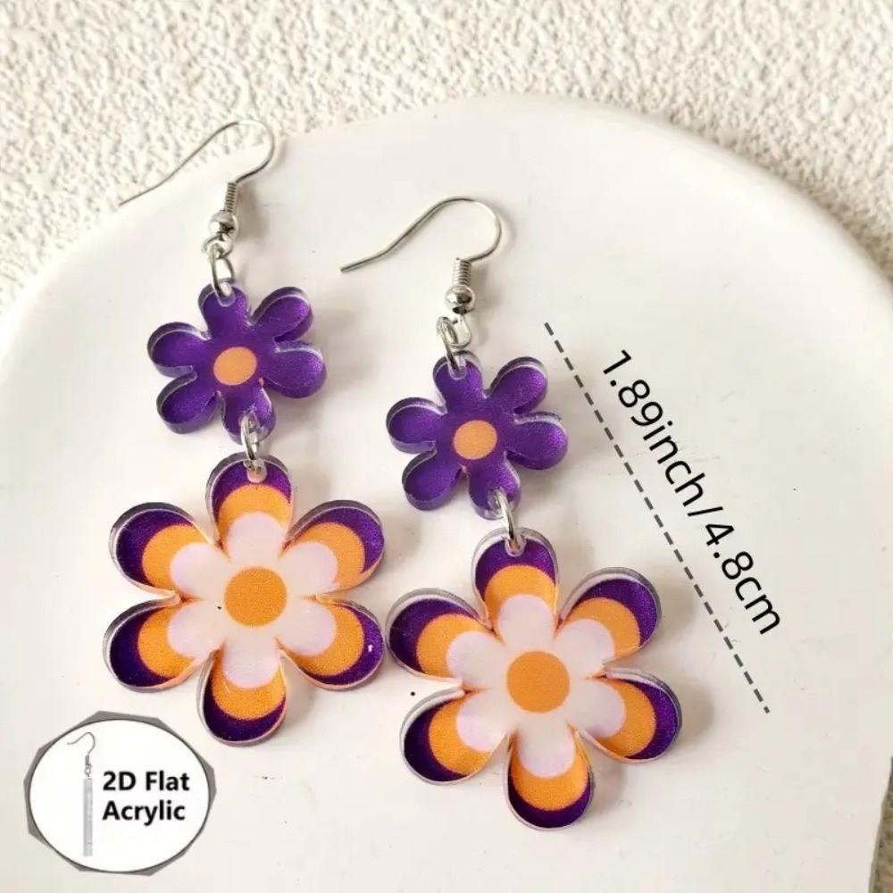 Серьги-ромашки Милый кулон-ромашка Серьги-крючки Аксессуары Серьги с подвеской-цветком Девочка