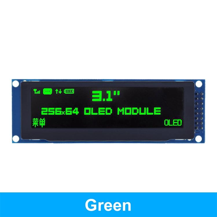 TZT 3,12-дюймовый OLED-дисплей 3,12" 256x64 25664 Драйвер SSD1322 Графический LCD-модуль Паяльные выводы для Arduino/C51