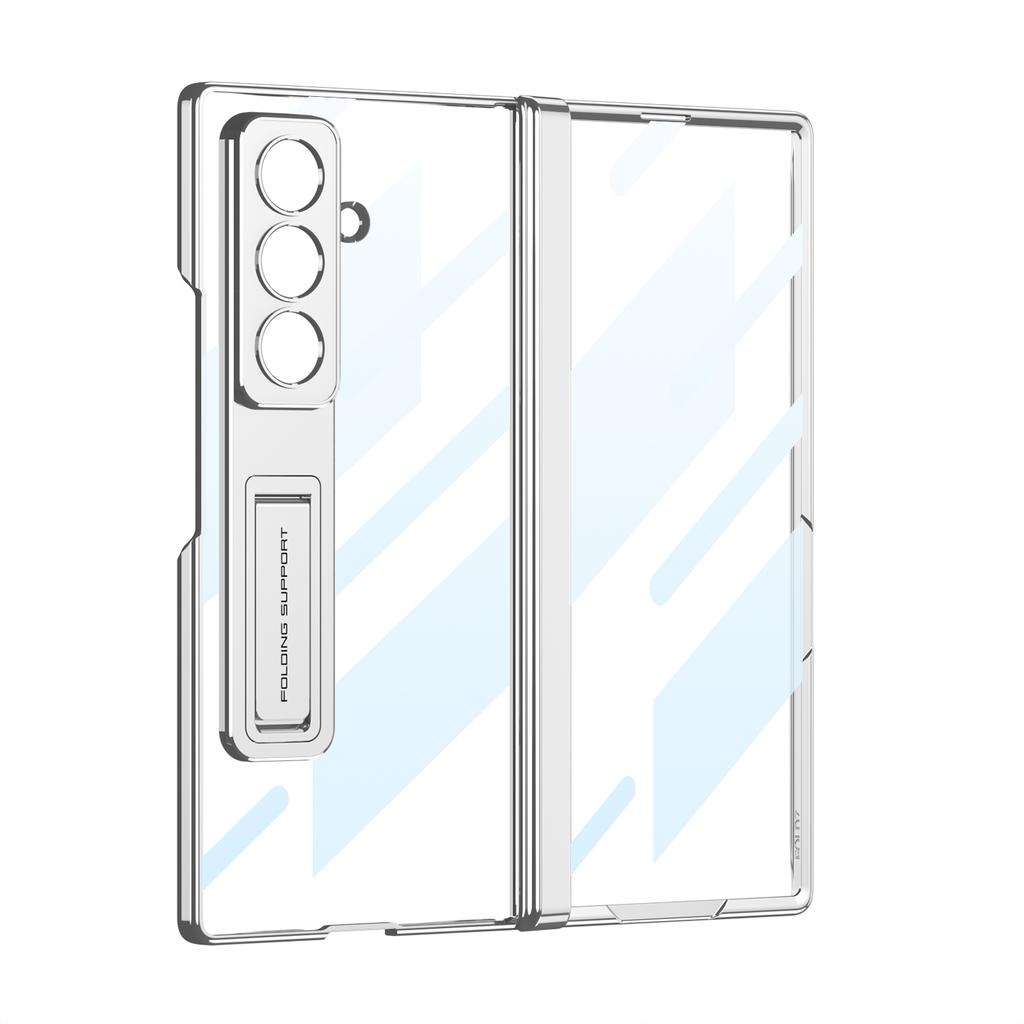 Прозрачный чехол с магнитной петлей и покрытием для Samsung Galaxy Z Fold 7, защитное стекло для переднего экрана, чехол-подставка для Galaxy Z Fold7