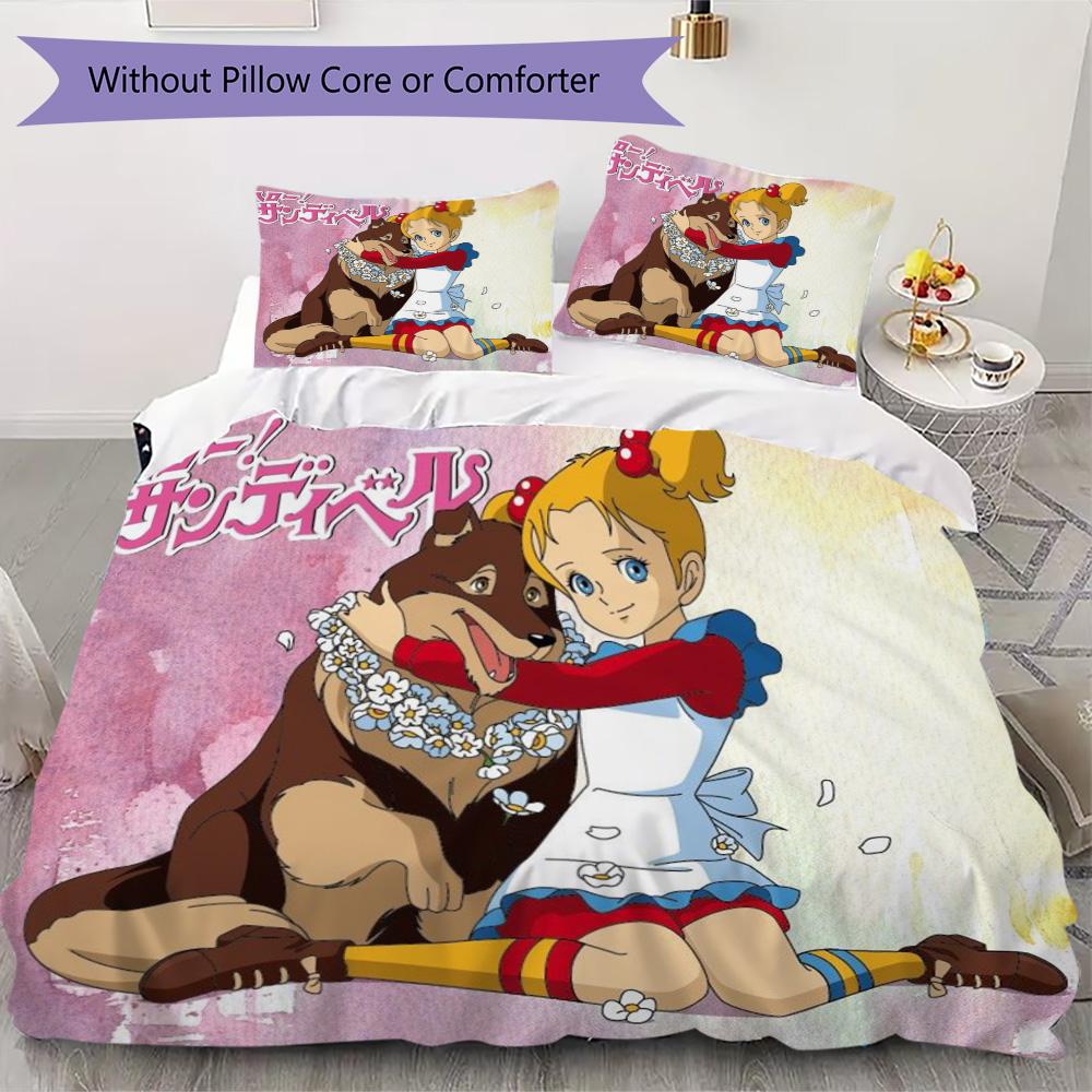 Hello Sandybell Pattern Bedding,Quilt Set Quilt Cover Pillowcase Home Birthday Gift (1*duvet cover+2*pillowcase,without core)XSJT0917433