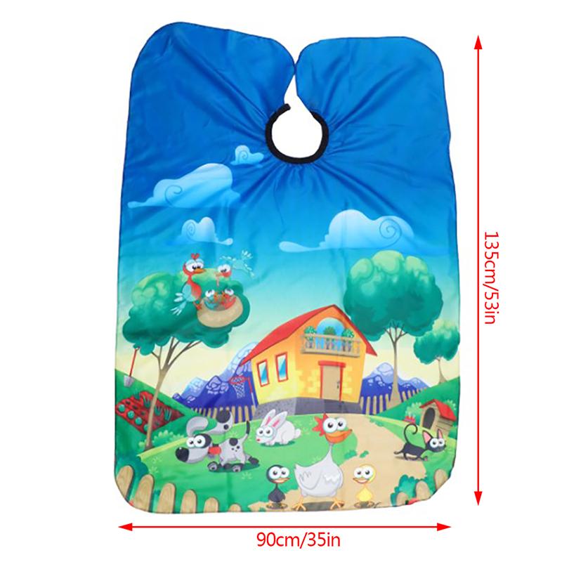 Waterproof Kids Haircut Cape Cloth Hairdresser Hairdressing Salon Barber Apron