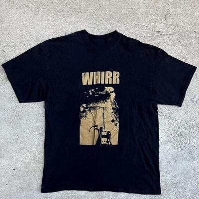 Редкая хлопковая футболка унисекс Whirr Band Members, плотная, черная, все размеры, BT635