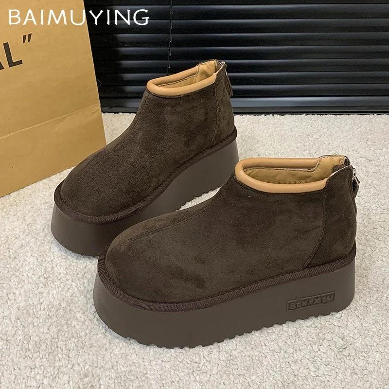 Леопардовая платформа женские зимние ботильоны замшевые дизайнерские туфли на плоской подошве повседневная женская обувь 2025 тренд прогулочный готический бренд зимние ботинки женские