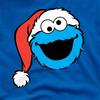 Sesame Street Unisex Adult Cookie Monster Santa Hat Christmas T-Shirt
