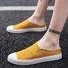 Fashion Slides Canvas Summer Men's Shoe Casual Y2k Male Slipper With Stylish Hot Rubber Comfortable Low Price Clappers 2024 Original