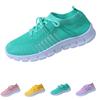 Женские дышащие спортивные кроссовки Flyknit с сеткой, низкие, на шнуровке, с платформой, повседневные кроссовки для ежедневной носки