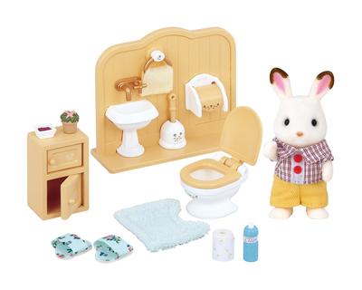Набор фигурок и мебели Sylvanian Families [Мальчик Шоколадный Кролик и Набор Мебели] DF-09 ST Mark Возраст 3+ Игрушка Кукольный домик Sylvanian Families Epoch Co., Ltd.