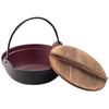 Ikenaga Iron Works Deep Pot, 18cm, 1L, Gas Stove Only, with Wooden Lid