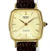 [USED] Battery SEIKO Exceline Watch Gold Leather Strap