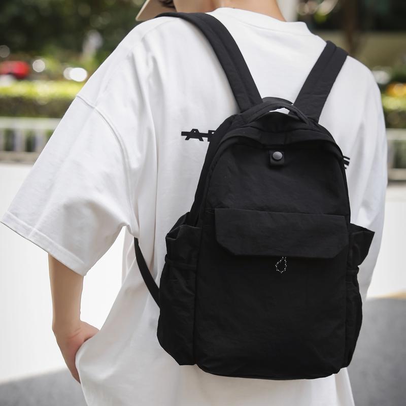 Однотонный рюкзак большой емкости для школьников, женский дорожный рюкзак, мужская компьютерная сумка
