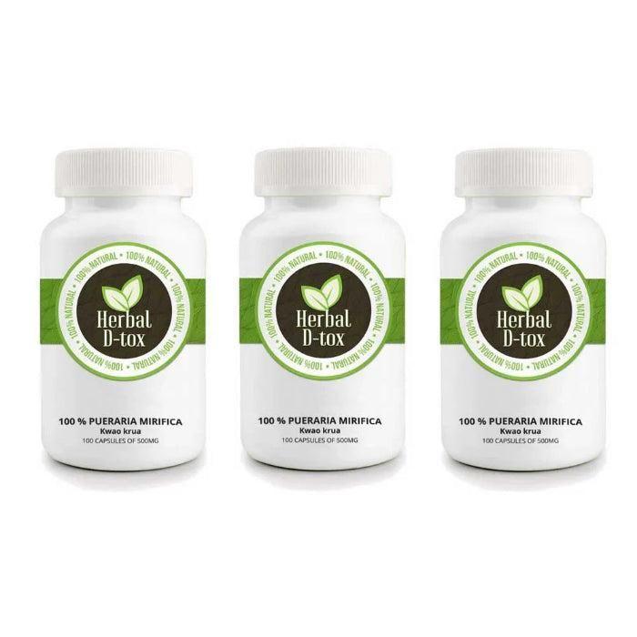 Биологически активная добавка Herbal D-tox Пуэрария Мирифика - 100 капсул x 500 мг – Гормонорегулятор, Грудь