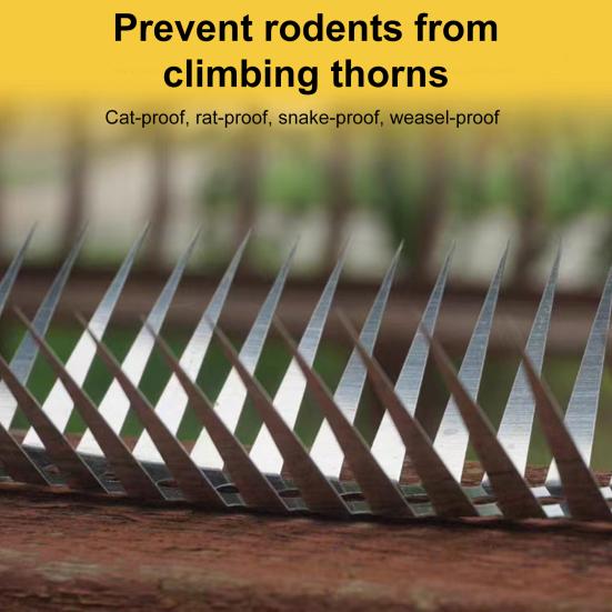 1 комплект шипов против крыс из нержавеющей стали, шипы для отпугивания птиц с хомутами, шипованный барьер от белок для контроля голубей и кошек