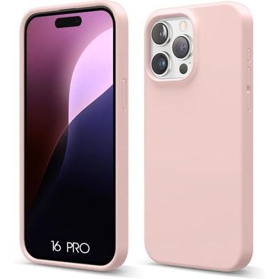 Защитный чехол - BOOLING - для iPhone 16 Pro - Жидкий силикон - Тонкий - Розовый