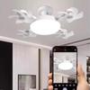 Creative Drone Ceiling Lamp Electric Fan With Light Remote Control E27 Simple Quiet Restaurant Fans For Bedroom Home Decor Light