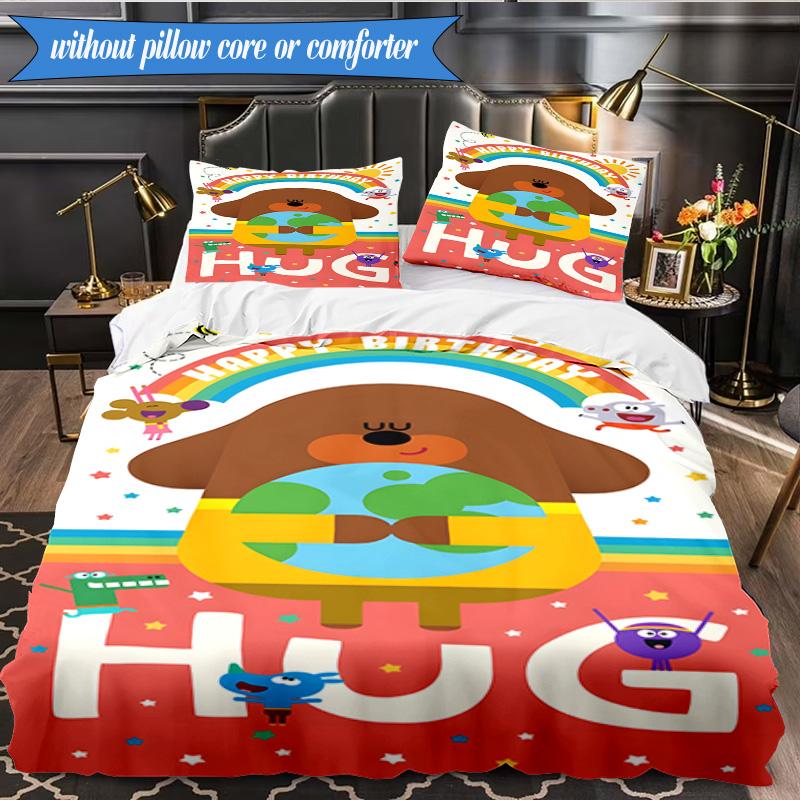 Bee's Rainbow Adventure 3pcs K-pop music group Bedding set,Ideal for Bedroom, Dormitory,Including Duvet Cover And 2pcs Pillowcases,Fan gifts
