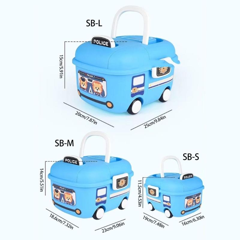 Cartoon Car Toy Storage Organizers With Sturdy Base For Kids Bedroom Playrooms Home Organization