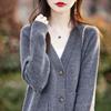 Вязаный свитер свободный ранняя осень новый женский свитер куртка короткий утолщенный женский высококлассный ленивый ветер кардиган