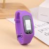 1pc LED Pedometer Bracelet Step Counter Watch 12/24H Time Display Step Counter Watch Silicone Step Tracker Fitness Watch