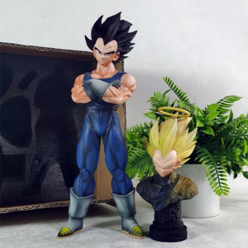 YJ Dragon Ball Адский Веджета со Статуей Нимба Две Сменные Головы Статуя GK с Бюстом Декор для Корпуса ПК Коллекционный Подарок Разработан для Мальчиков