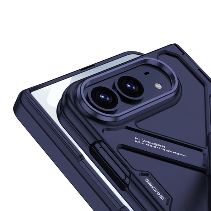 For iPhone Duo Case Hinge Full Coverage Kickstand Luxury Cover with Screen Protector for iPhone Duo