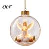 Decorative Pendants for Bedroom Lighted Christmas Star Ornaments Holiday Tree Decoration, Acrylic Shatterproof Hanging Decor Winter Festival